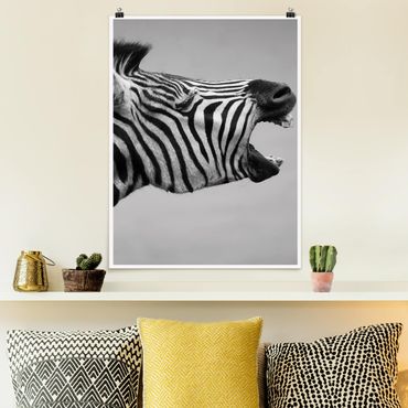 Poster animaux - Roaring Zebra ll