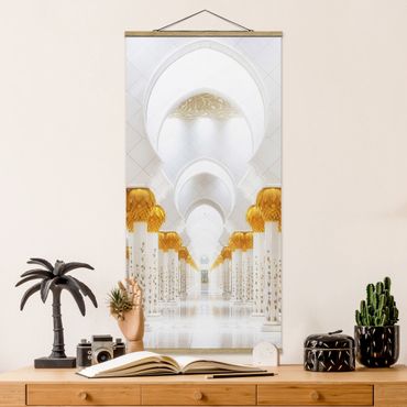 Tableau en tissu avec porte-affiche - Mosque In Gold