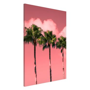 Tableau magnétique - Palm Trees Against Sky Pink