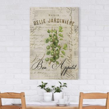 Impression sur toile - Shabby Chic Collage - Gooseberry