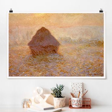 Poster - Claude Monet - Haystack In The Mist