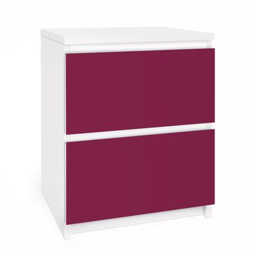 Papier adhésif pour meuble IKEA - Malm commode 2x tiroirs - Colour Wine Red