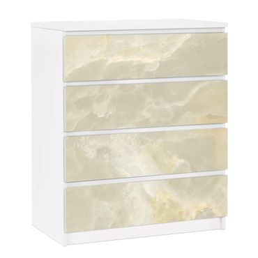 Papier adhésif pour meuble IKEA - Malm commode 4x tiroirs - Onyx Marble Cream