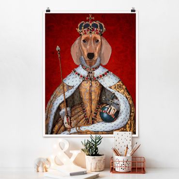 Poster animaux - Animal Portrait - Dachshund Queen