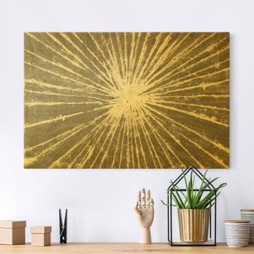 Tableau sur toile or - White Rays I