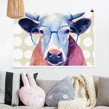 Poster - Animals With Glasses - Cow
