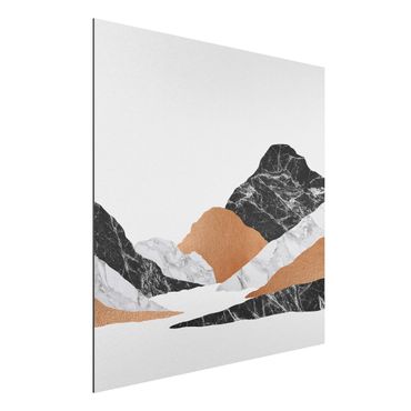 Tableau sur aluminium - Landscape In Marble And Copper II