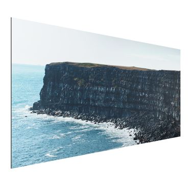 Tableau sur aluminium - Rocky Islandic Cliffs