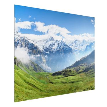 Tableau sur aluminium - Swiss Alpine Panorama