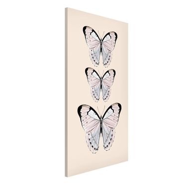 Tableau magnétique - Butterfly On Beige