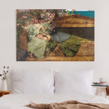Tableau sur toile - Sir Lawrence Alma-Tadema - The Rose Garden