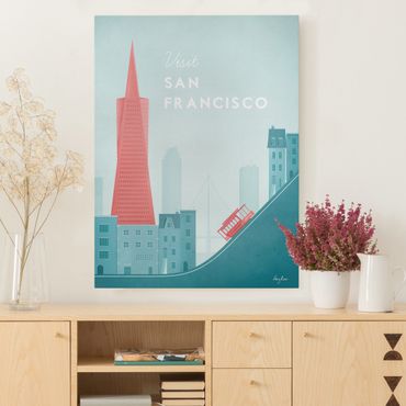 Impression sur toile - Travel Poster - San Francisco