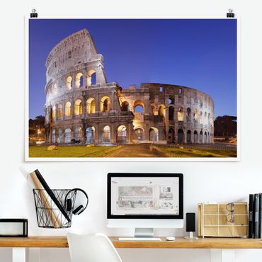 Poster - Illuminated Colosseum