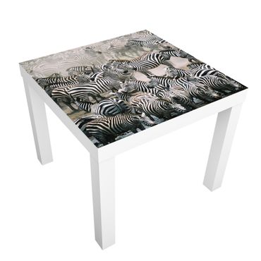 Papier adhésif pour meuble IKEA - Lack table d'appoint - Zebra Herd