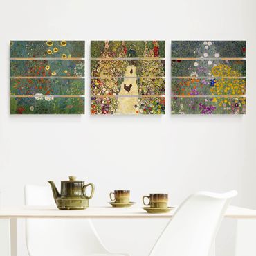 Impression sur bois - Gustav Klimt - In The Garden