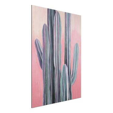 Impression sur aluminium - Cactus On Pink I