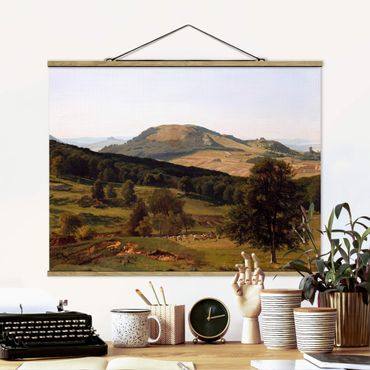 Tableau en tissu avec porte-affiche - Albert Bierstadt - Hill and Dale