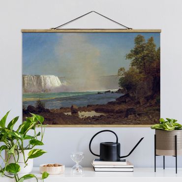 Tableau en tissu avec porte-affiche - Albert Bierstadt - Niagara Falls