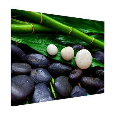 Tableau magnétique - Green Bamboo With Zen Stones