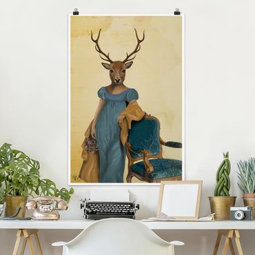 Poster animaux - Animal Portrait - Deer Lady