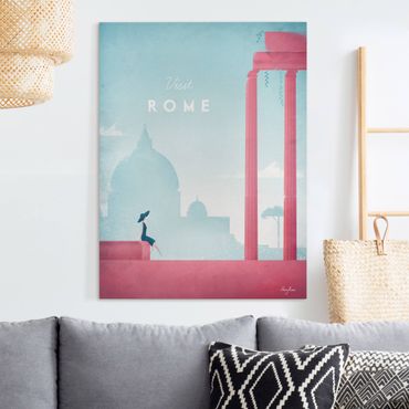 Impression sur toile - Travel Poster - Rome