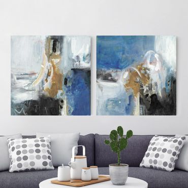 Impression sur toile - Abstract Interplay Set I