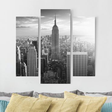 Impression sur toile 3 parties - Manhattan Skyline