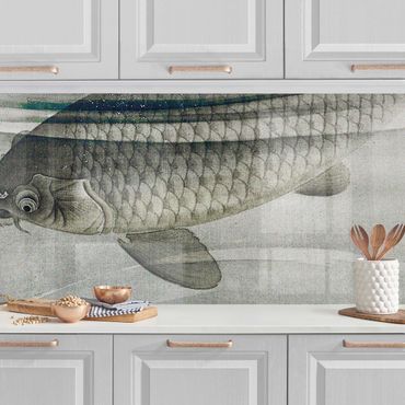 Revêtement mural cuisine - Vintage Illustration Asian Fish IIl