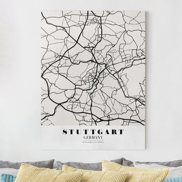 Impression sur toile - Stuttgart City Map - Classic