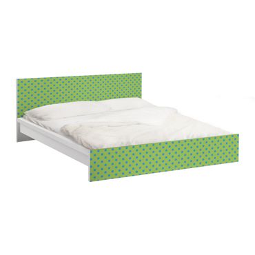 Papier adhésif pour meuble IKEA - Malm lit 140x200cm - No.DS92 Dot Design Girly Green