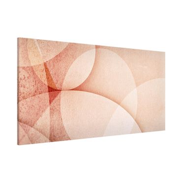 Tableau magnétique - Abstract Graphics In Peach-Colour