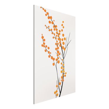 Tableau en alu Dibond - Graphical Plant World - Berries Orange