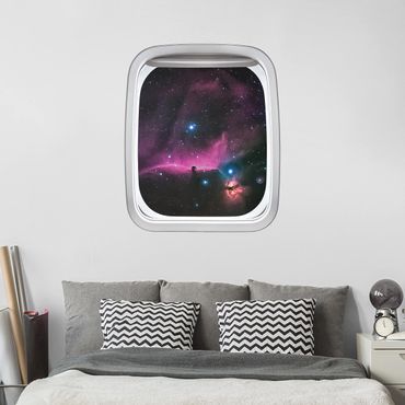 Sticker mural 3D - Aircraft Window Orion Nebula