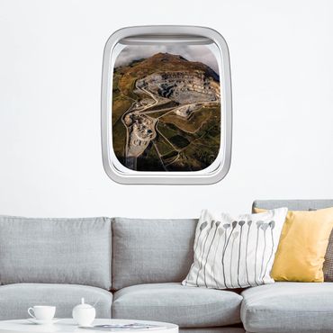 Sticker mural 3D - Aircraft Window Quarry In Wales