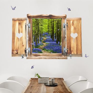 Sticker mural 3D - Window With Heart Trail In Hertfordshire