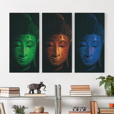 Impression sur toile 3 parties - Triple Buddha
