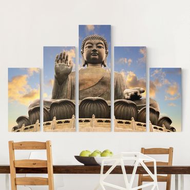 Impression sur toile 5 parties - Big Buddha