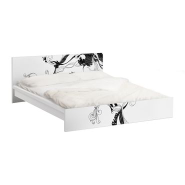 Papier adhésif pour meuble IKEA - Malm lit 180x200cm - Tendril In Ink