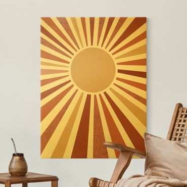 Tableau sur toile or - Golden Sun Rays