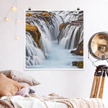 Poster - Brúarfoss Waterfall In Iceland