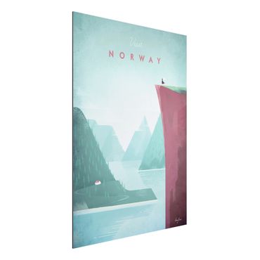 Impression sur aluminium - Travel Poster - Norway