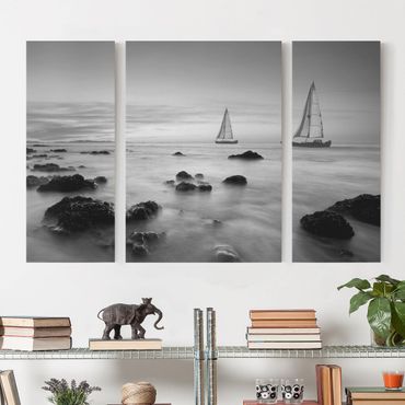 Impression sur toile 3 parties - Sailboats In The Ocean II