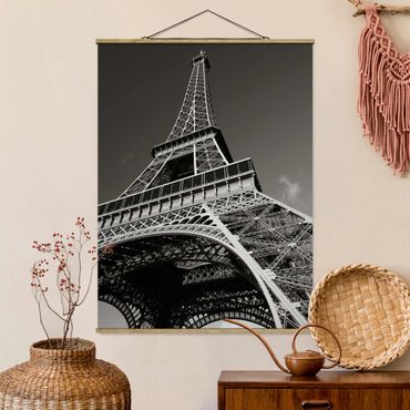 Tableau en tissu avec porte-affiche - Eiffel tower