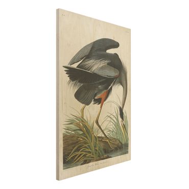 Impression sur bois - Vintage Board Blue Heron