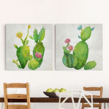 Impression sur toile - Cactus Family Set I