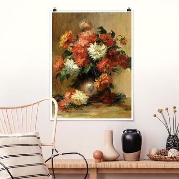 Poster reproduction - Auguste Renoir - Still Life with Dahlias