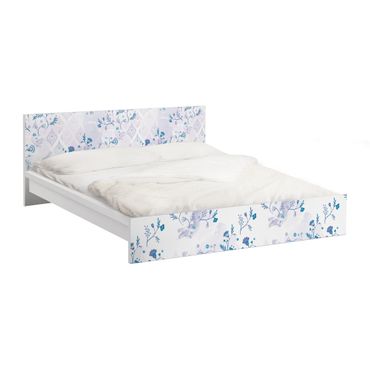 Papier adhésif pour meuble IKEA - Malm lit 180x200cm - Blue Fantasy Pattern