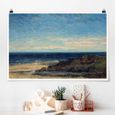 Poster - Gustave Courbet - The Sea - Blue Sea, Blue Sky