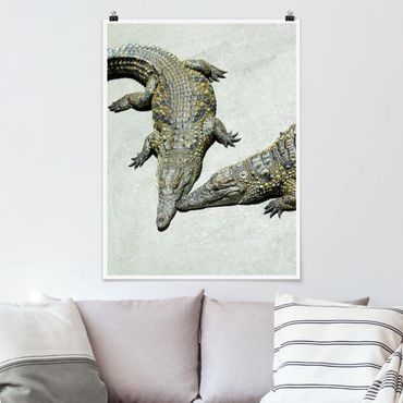 Poster animaux - Crocodile Romance