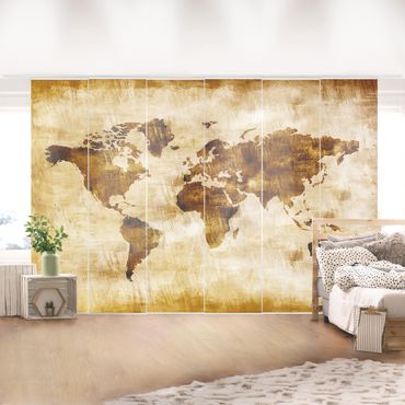 Set de panneaux coulissants - Map of the world